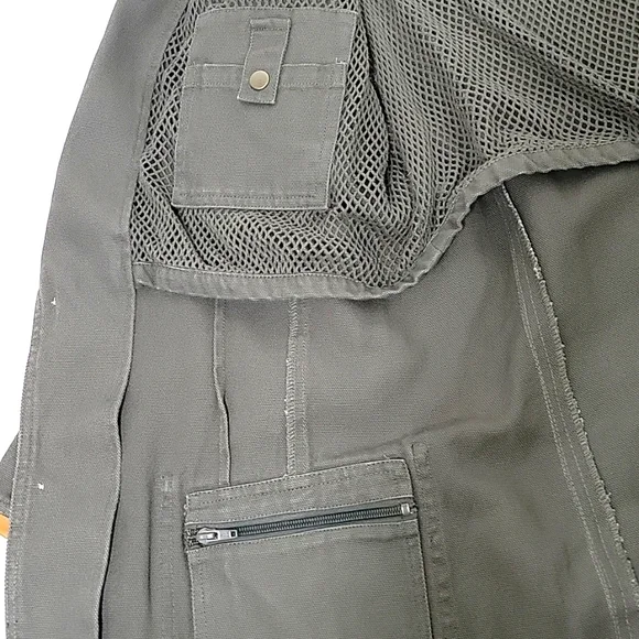 Orvis Zambesi Field Jacket Size 46 T Leather Elbow Patches Olive Green
